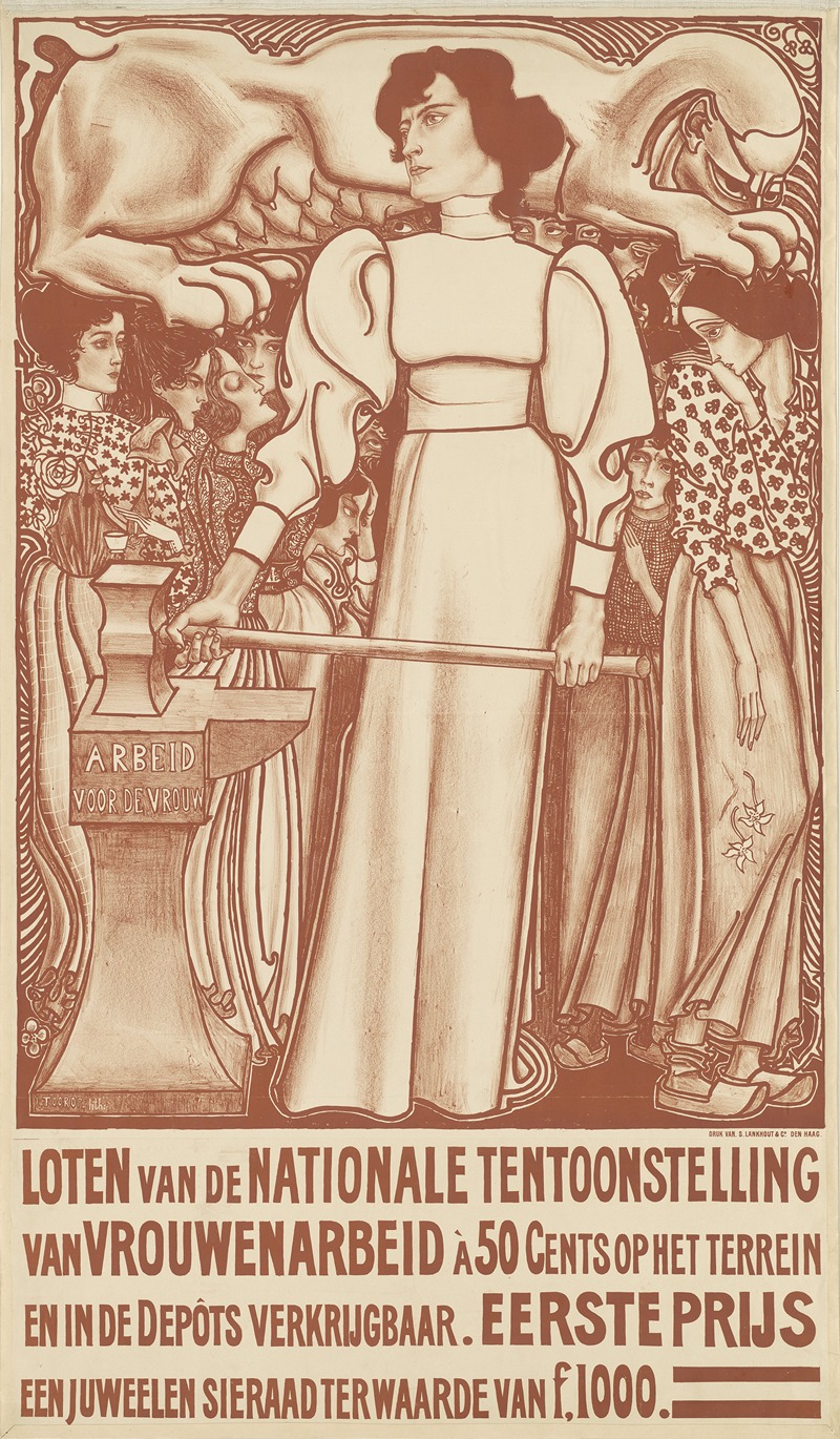 Arbeid voor de vrouw by Ян Тoorоп, 1898 — digital art print download