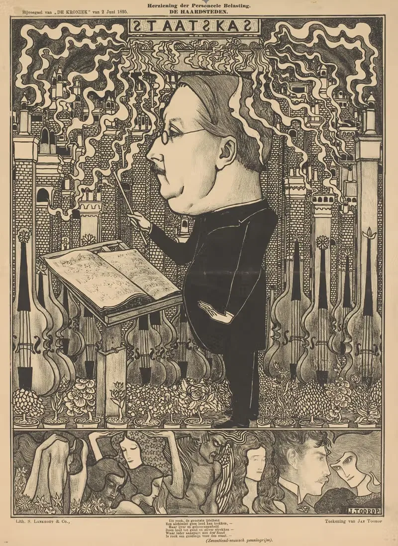 'Пересмотр персонального налога' by Ян Тoorоп, 1895 — digital art print download