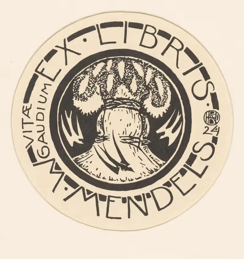 Экслибрис Ван Мауриц Мендельс 3 by Ричард Николаус Роланд Хольст, 1924 — digital art print download