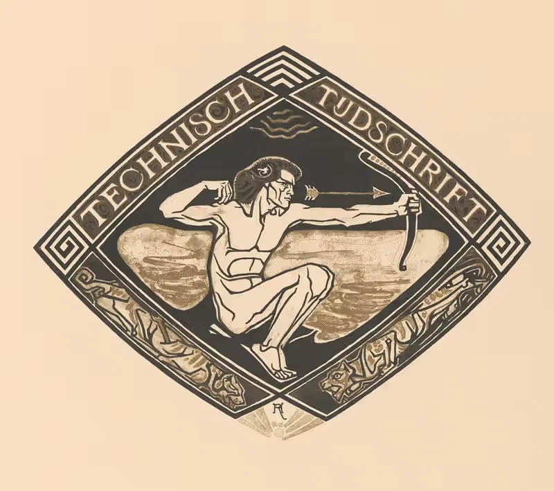 Omslagontwerp voor; Technisch Tijdschrift, 1914 — Richard Nicolaüs Roland Holst