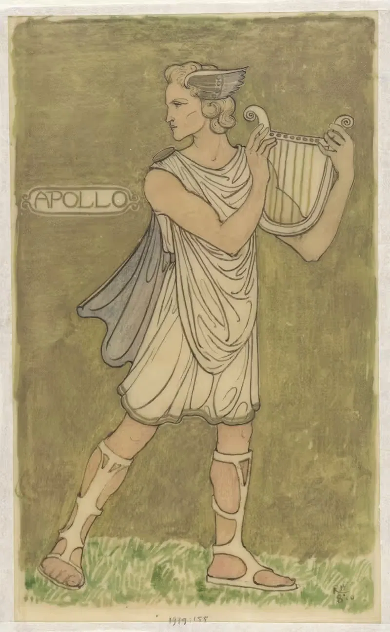 Ontwerp voor kostuum voor Apollo — Richard Nicolaüs Roland Holst