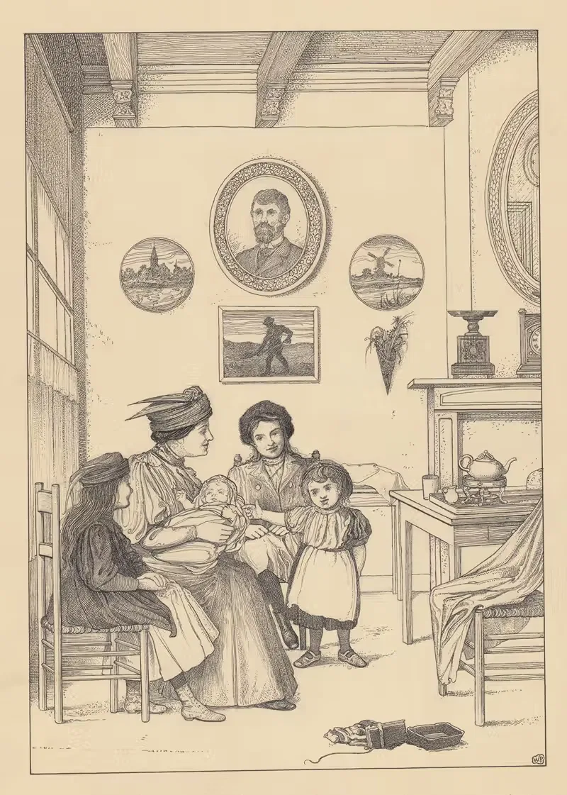 Gezelschap met baby — Willem Pothast