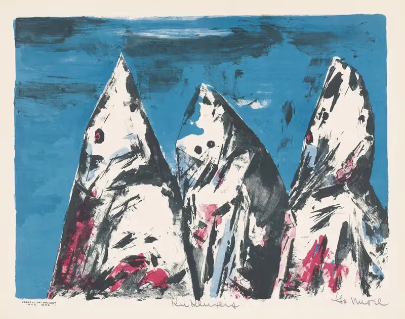 Ku Kluxers by Chet Harmon La More, 1937-1939 — digital art print download