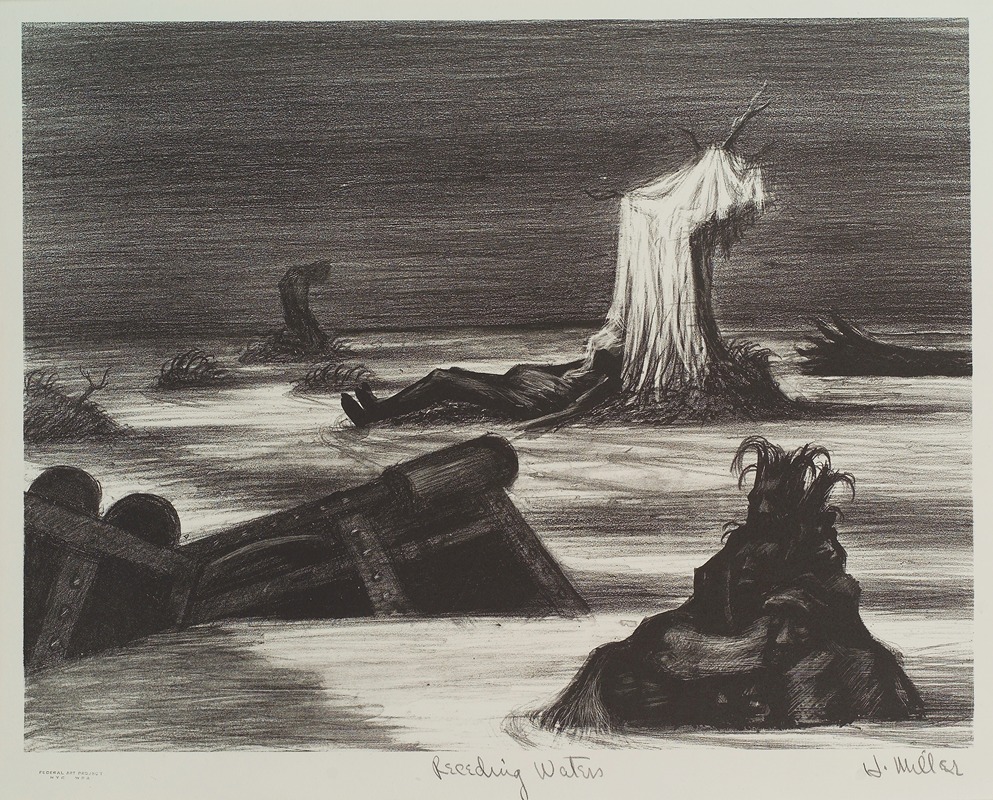 Убывающие воды by Хью Миллер, 1937 — digital art print download