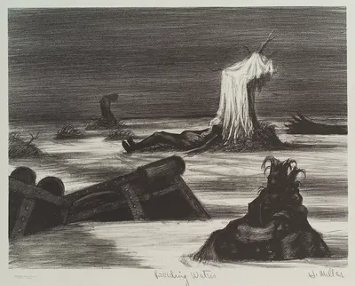 Убывающие воды by Хью Миллер, 1937 — digital art print download