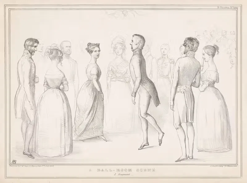 A ball-room scene by John Doyle, 1838 — digital art print download