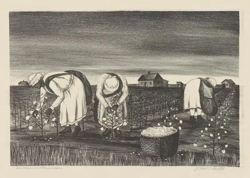 Южные сборщики хлопка by Джон МаКуиртер, 1935 - 1943 — digital art print download