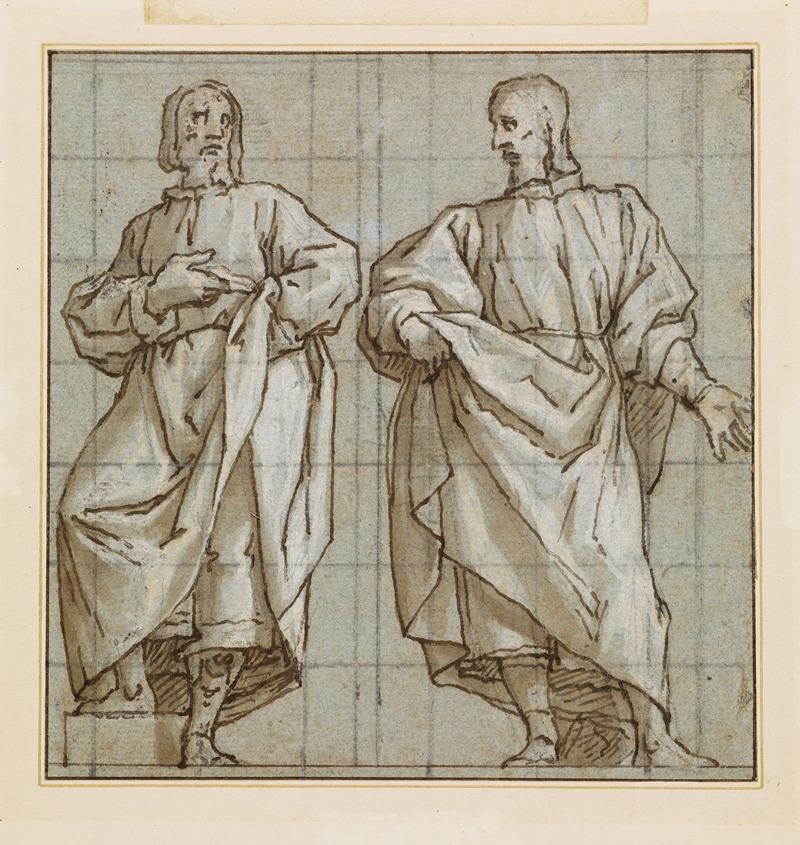 Pair of Draped Figures by Lazzaro Tavarone — digital art print download
