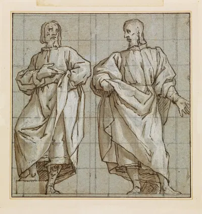 Pair of Draped Figures by Lazzaro Tavarone — digital art print download