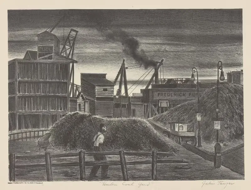 Угольный двор в Гарлеме by Юлий Танцер, 1935 - 1943 — digital art print download