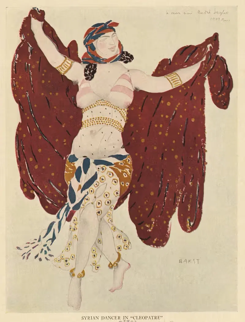 Сирийская танцовщица в «Клеопатре by Леон Бакст, 1909 - 1916 — digital art print download