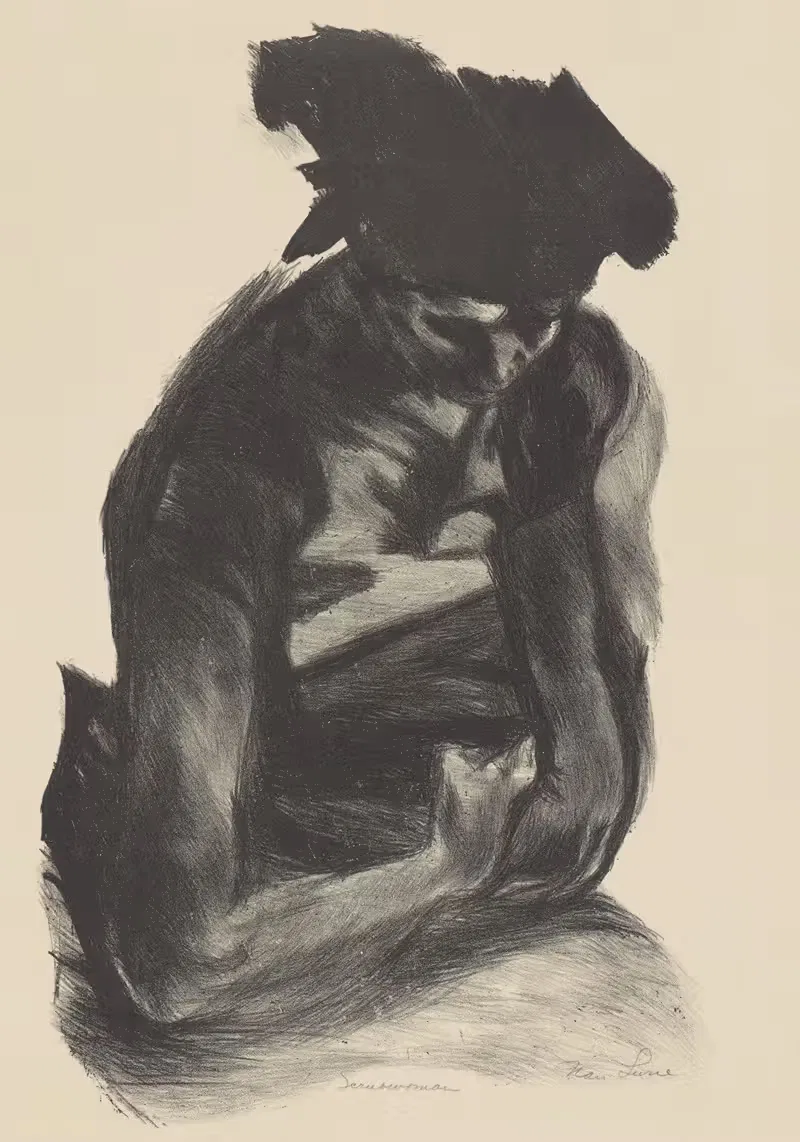 Уборщица by Нан Лури, 1935 - 1943 — digital art print download