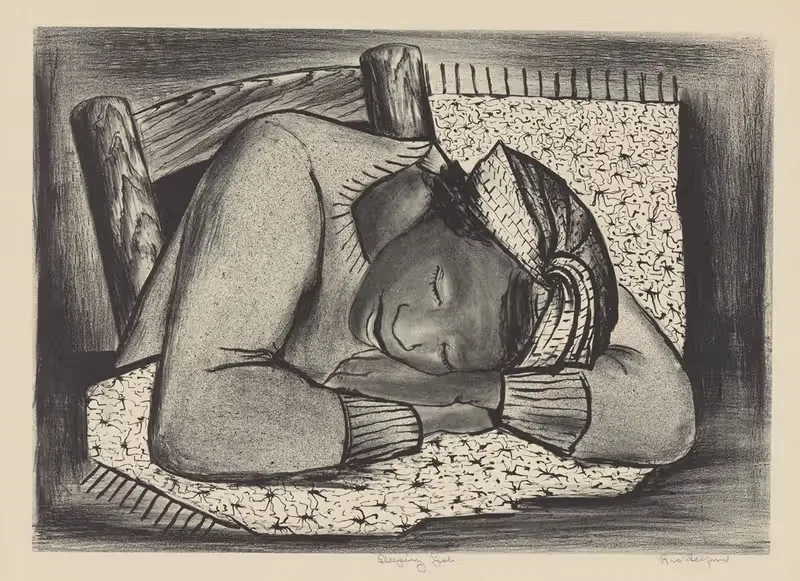 Спящая девушка by Рива Хелфонд, 1935 - 1943 — digital art print download