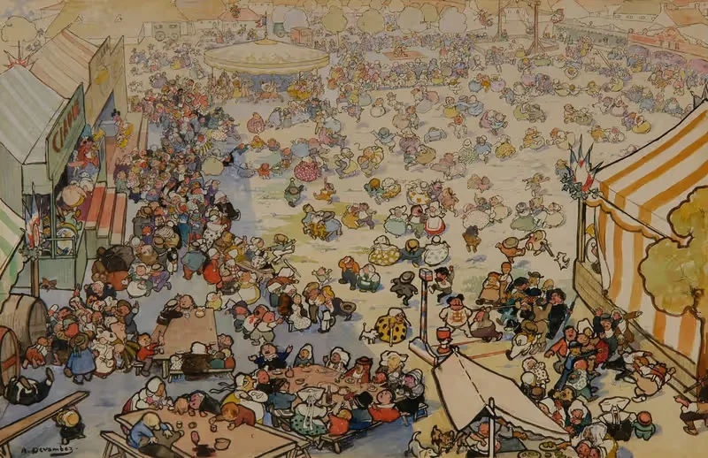 La foire de Pâque by André Victor Édouard Devambez — digital art print download