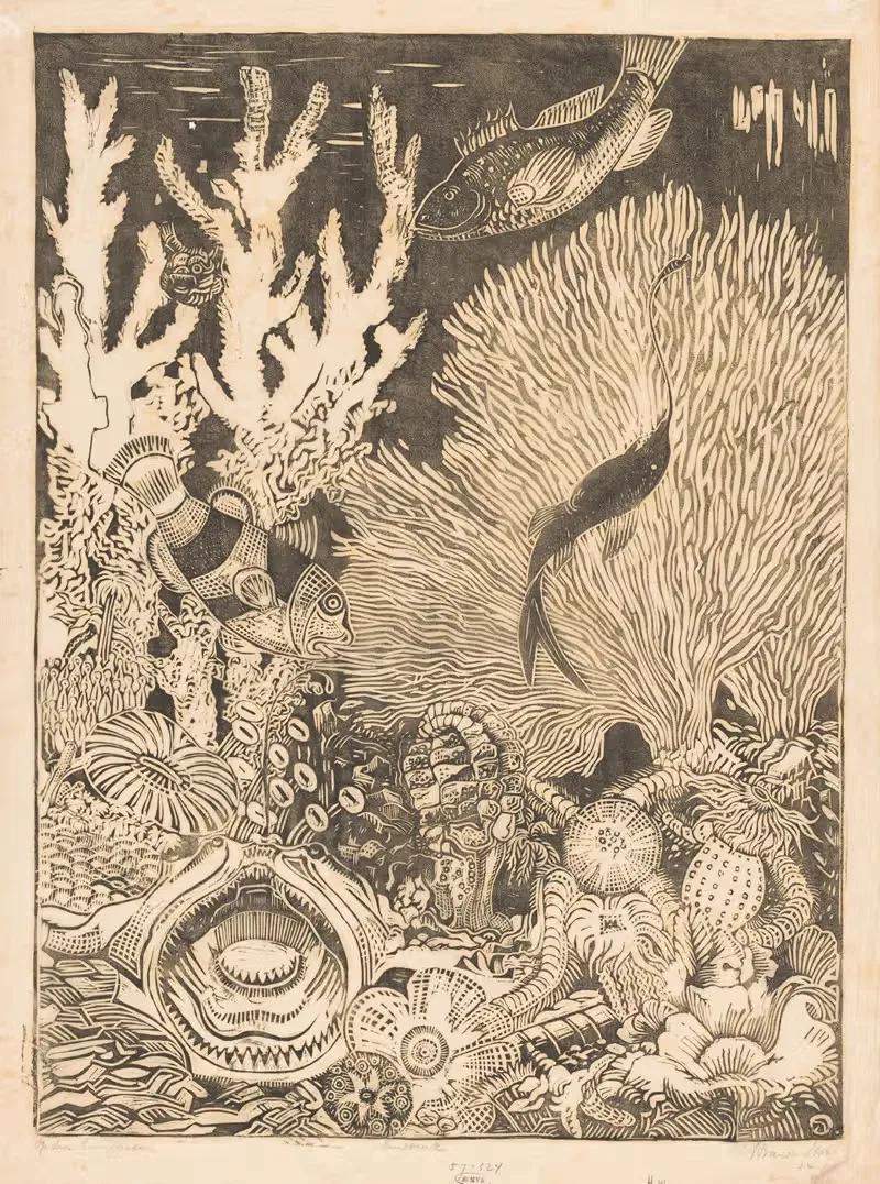На коралловом дне by Анри ван дер Сток, 1880 - 1946 — digital art print download