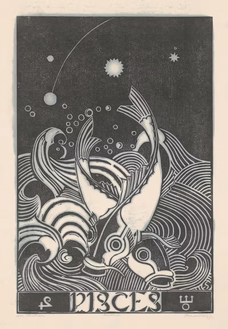Sterrenbeeld vissen by Henri van der Stok, 1880 - 1946 — digital art print download