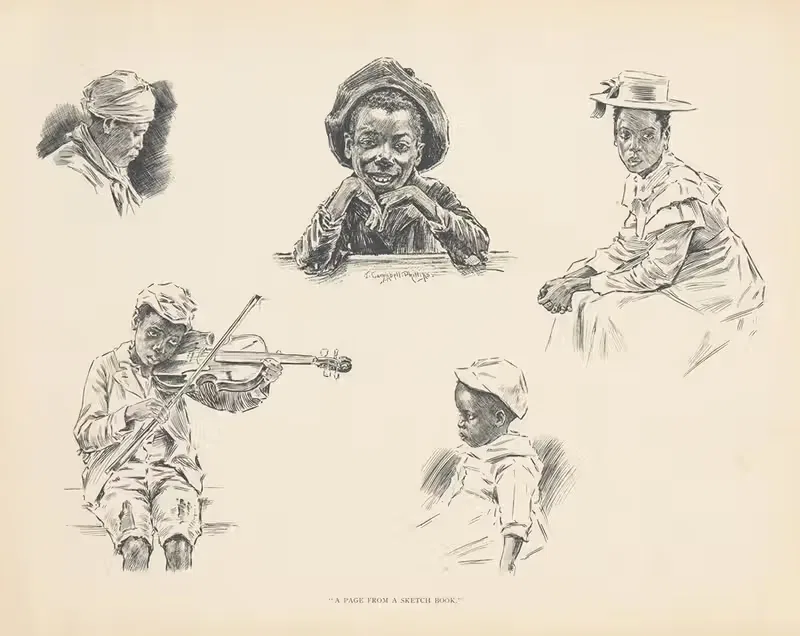 Страница из эскизной книги by Дж. Кэмпбелл Филлипс, 1899 — digital art print download