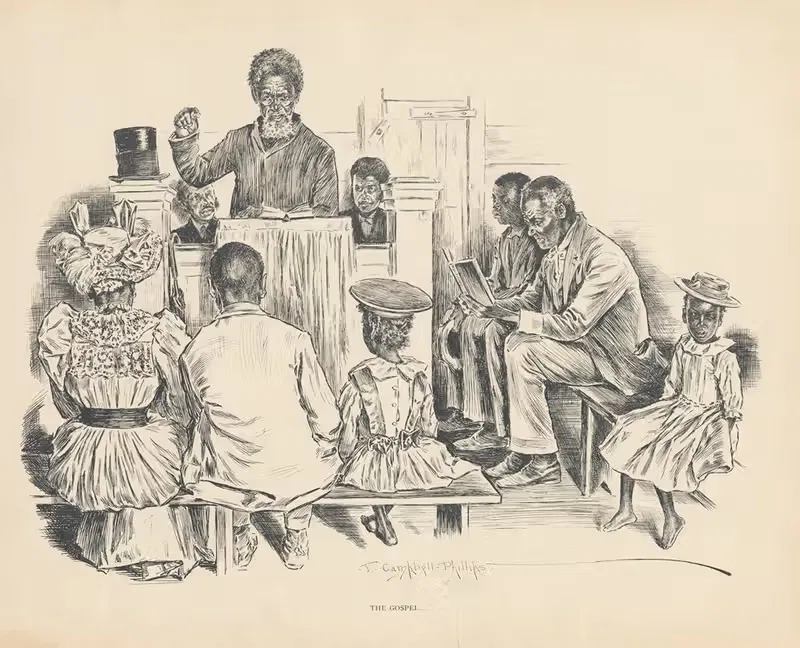 The gospel. by J. Campbel Phillips, 1899 — digital art print download