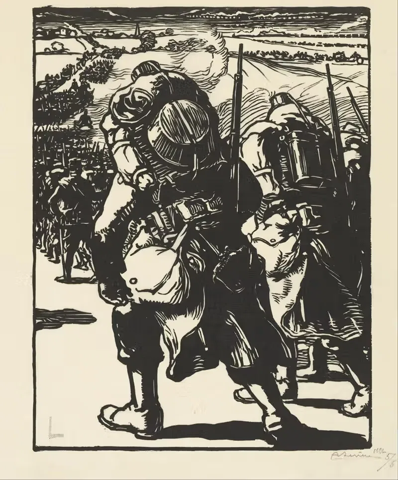 Концентрация (Концентрация войск) by Огюст Луи Лепер, 1914 — digital art print download