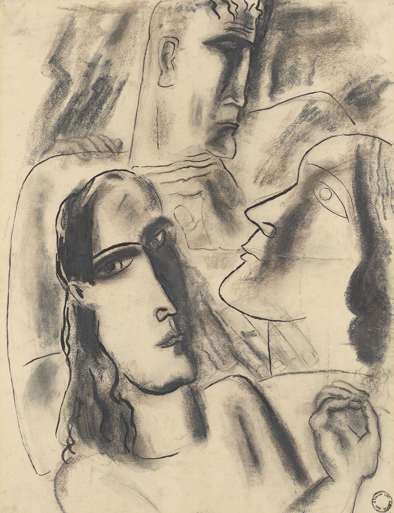 Drie koppen by Лео Гестел, 1928 — digital art print download