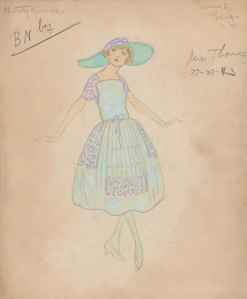 Сцена I-Группа-Мисс Томас by Хелен Маргарита О'Кейн, 1920 - 1921 — digital art print download