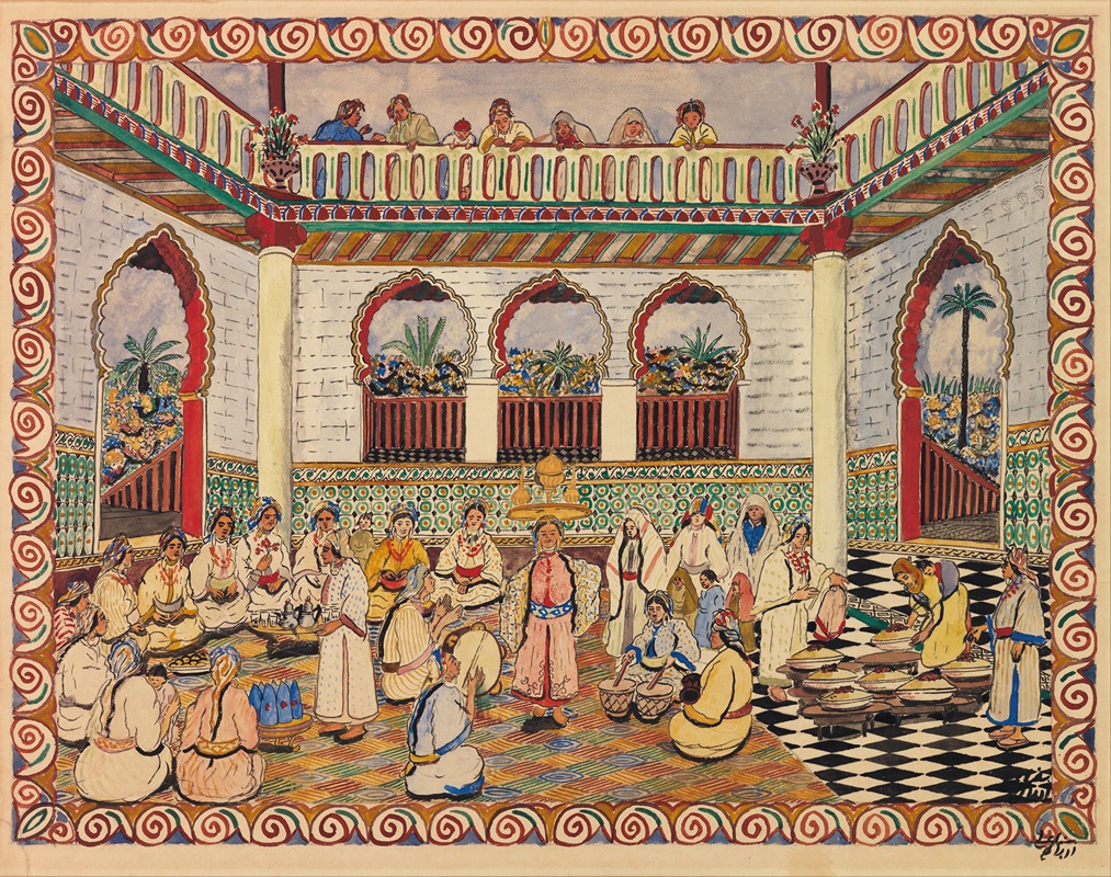 Festival Scene by Mohammed Ben Ali Rbati, 1800 — digital art print download