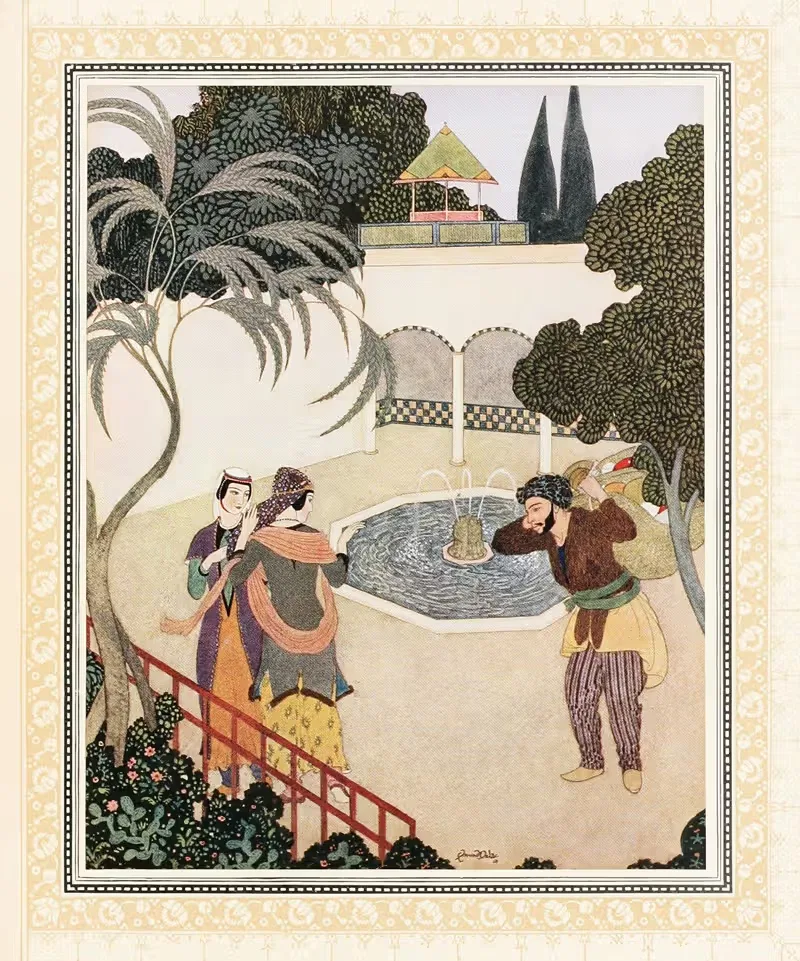 The Porter and the Ladies — Edmund Dulac