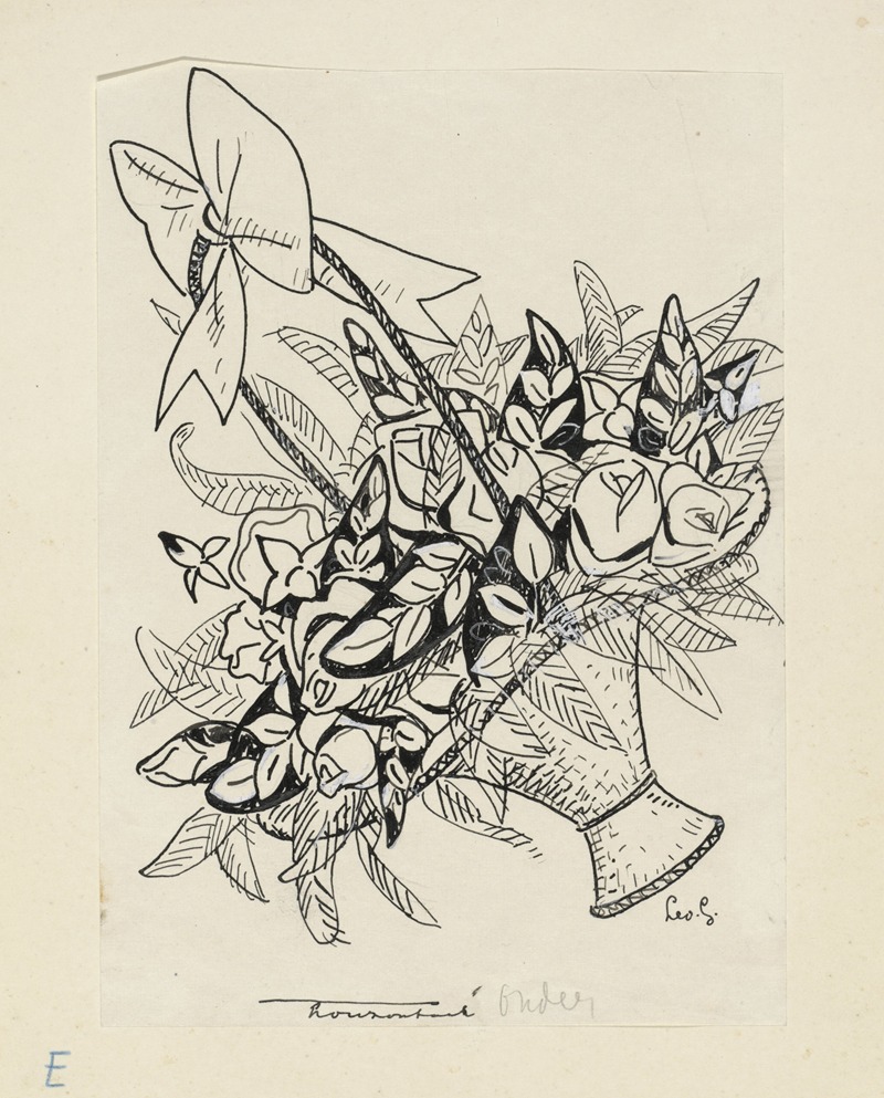 Mand met bloemen by Лео Гестел — digital art print download