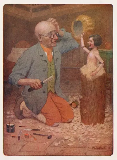 Он увидел свою желтую парик в руке куклы by Мария Луиза Кирк, 1916 — digital art print download