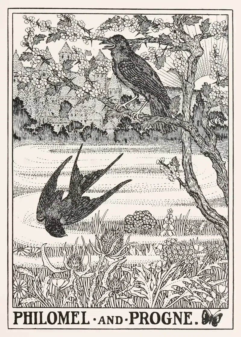 Филомела и Прогна by Перси Дж. Биллингхёрст, 1900 — digital art print download