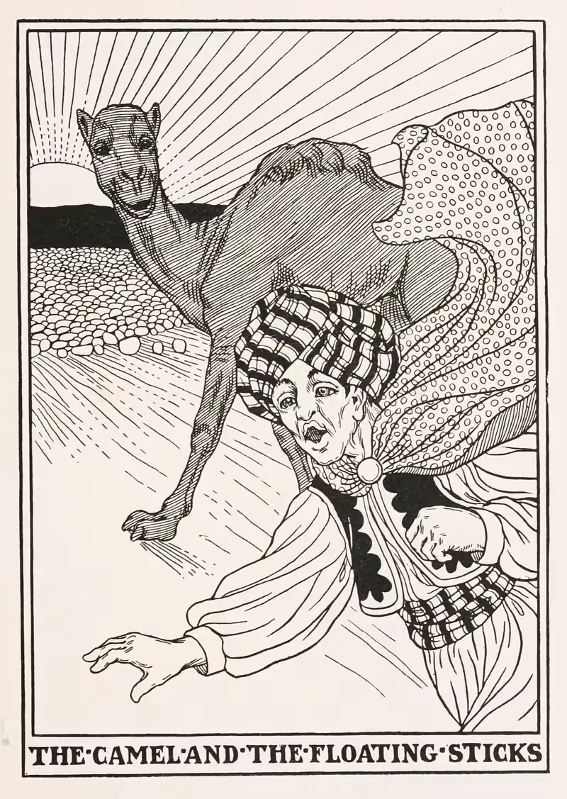 Верблюд и плавающие палки by Перси Дж. Биллингхёрст, 1900 — digital art print download
