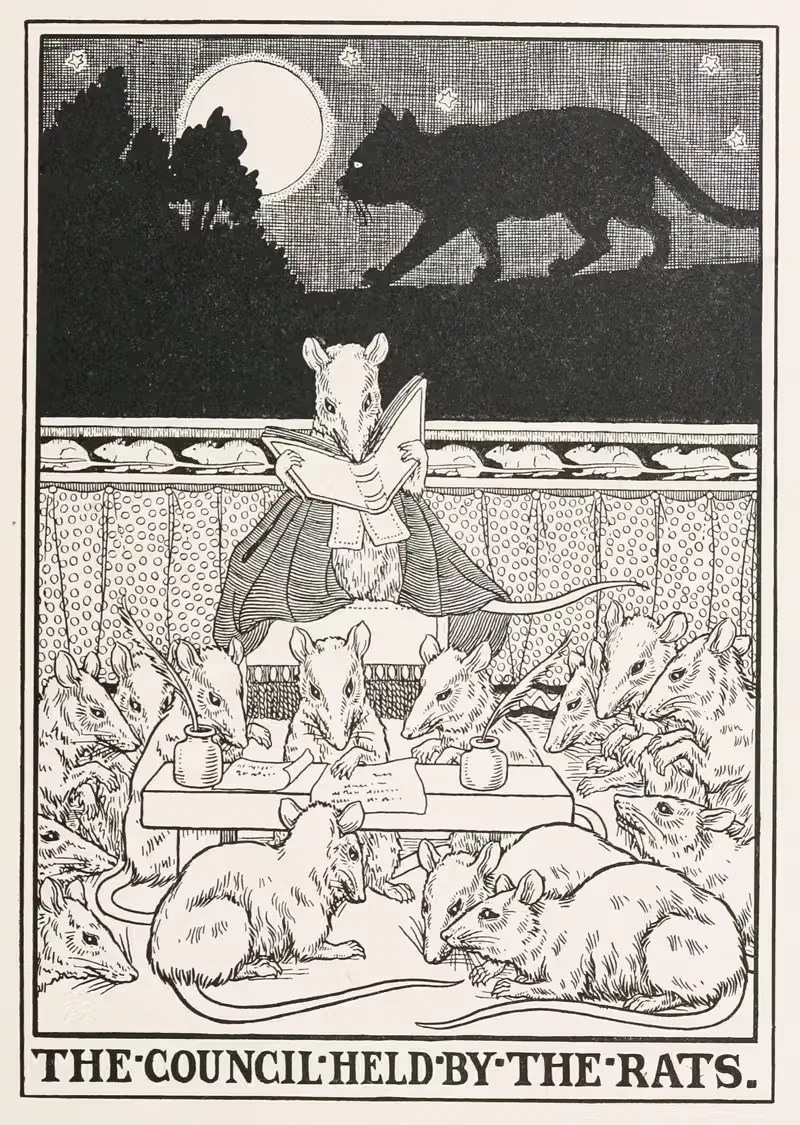 Совет, проведенный крысами by Перси Дж. Биллингхёрст, 1900 — digital art print download
