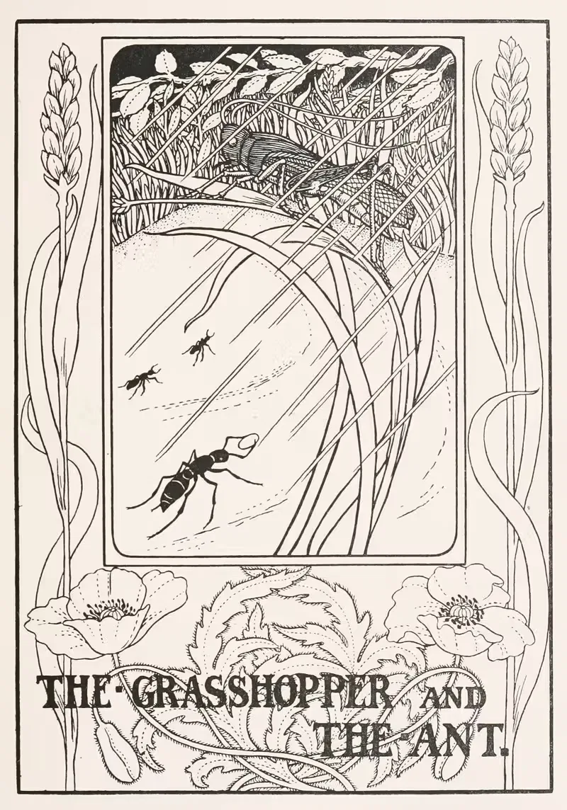 Сороконожка и муравей by Перси Дж. Биллингхёрст, 1900 — digital art print download