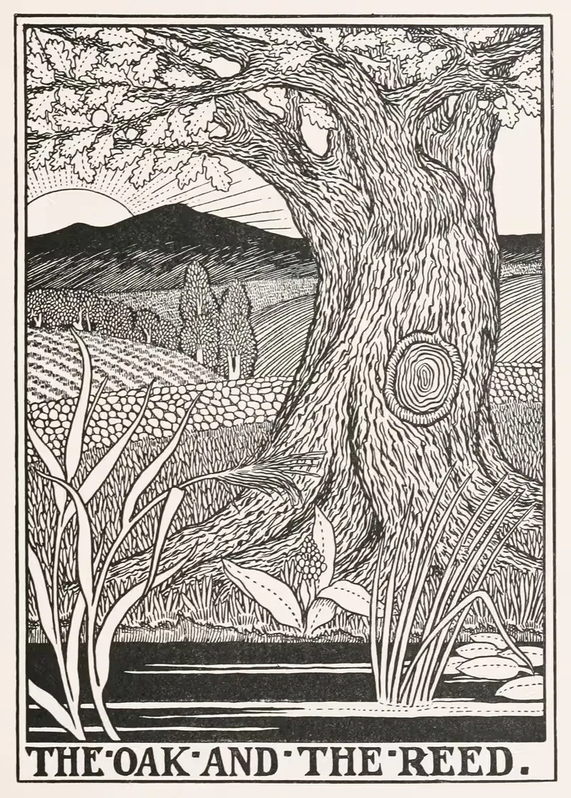 Дуб и тростник by Перси Дж. Биллингхёрст, 1900 — digital art print download