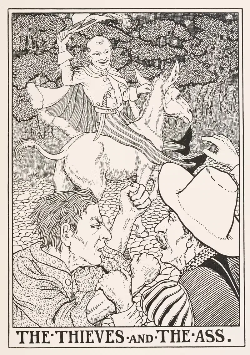 Воры и осел by Перси Дж. Биллингхёрст, 1900 — digital art print download