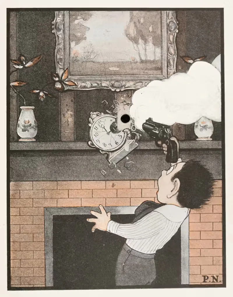 Книга с дыркой, стр. 01 by Петер Ньюэлл, 1908 — digital art print download