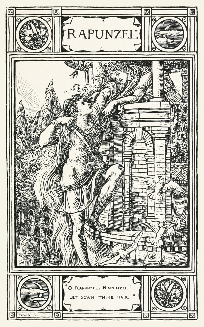 Rapunzel by Walter Crane, 1922 — digital art print download