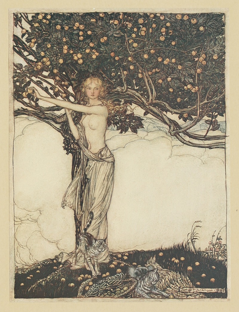 Freia, the fair one by Arthur Rackham, 1910 — digital art print download