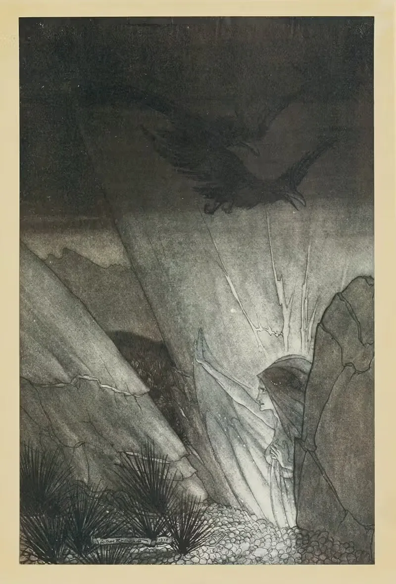 'Hey! Come hither, And stop me this cranny! — Arthur Rackham