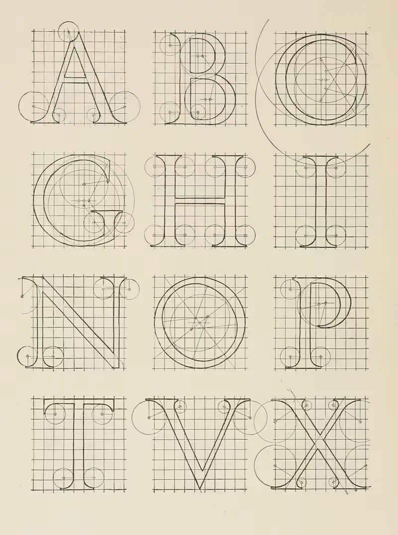Alphabet After Serlio by Frank Chouteau Brown, 1902 — digital art print download