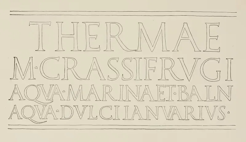 Classic Roman Inscription in Marble — Frank Chouteau Brown