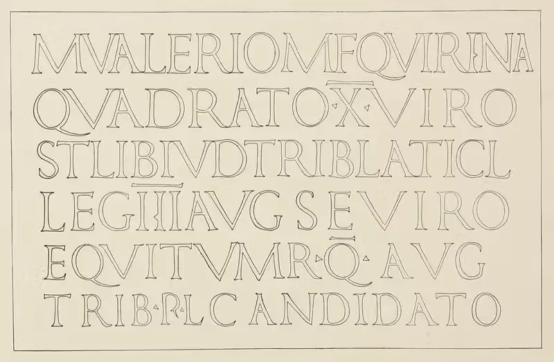 Classic Roman Inscription in Stone — Frank Chouteau Brown