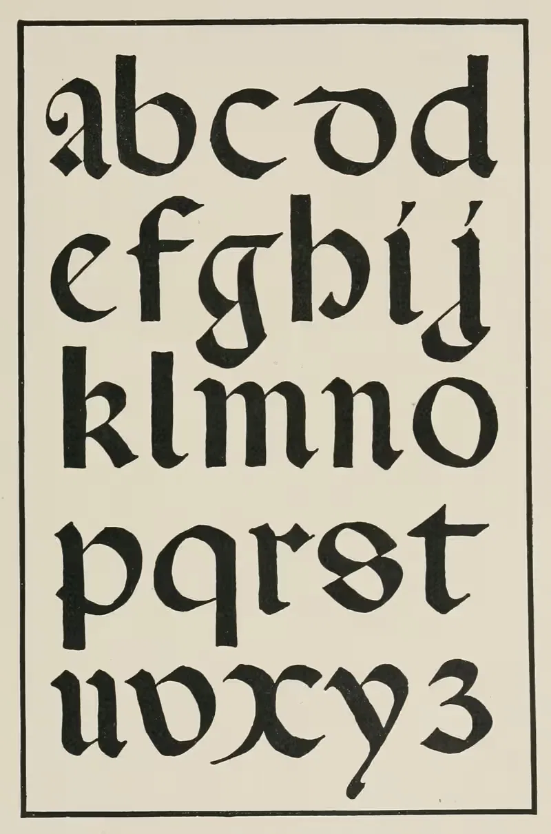 Итальянские круглые готические маленькие буквы. by Фрэнк Шуто Браун, 1902 — digital art print download