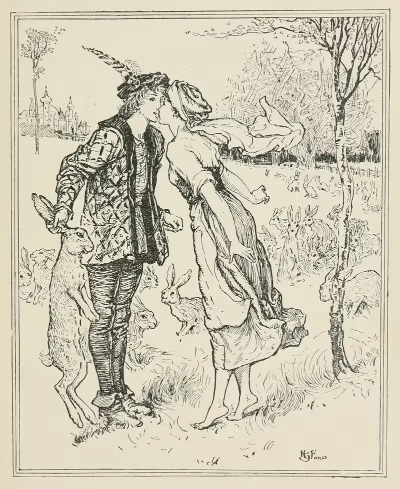 Заяц за поцелуй by Генри Джастис Форд, 1906 — digital art print download