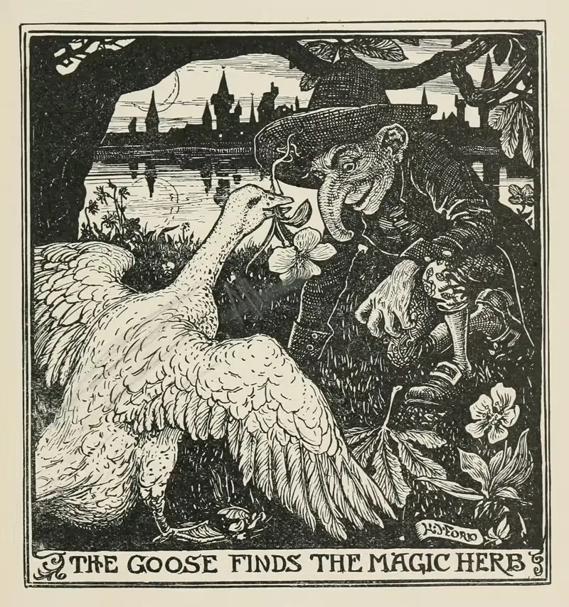 The Goose fnds the Magic Herb — Henry Justice Ford