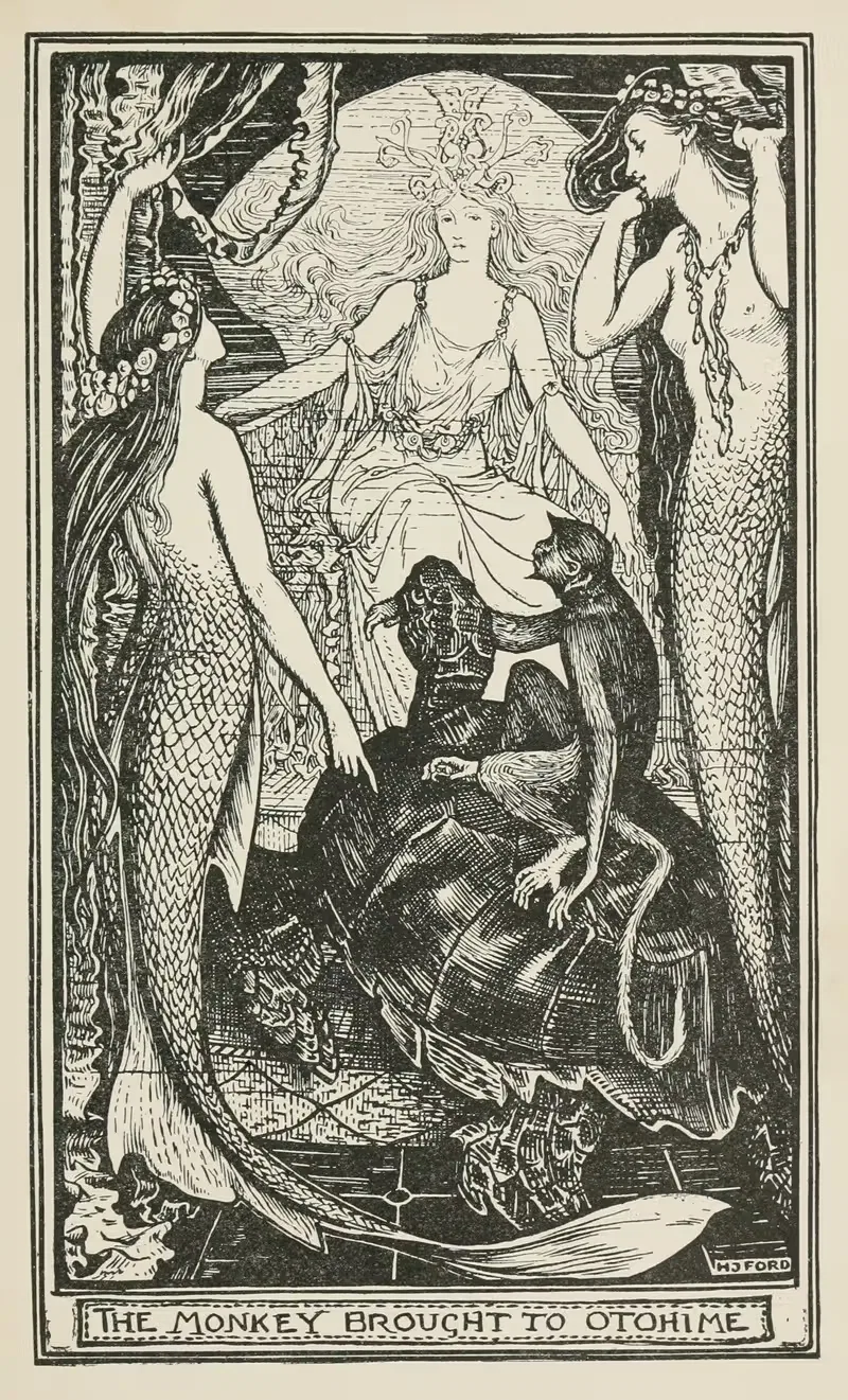 Обезьяна, приведённая к Отохиме by Генри Джастис Форд, 1906 — digital art print download