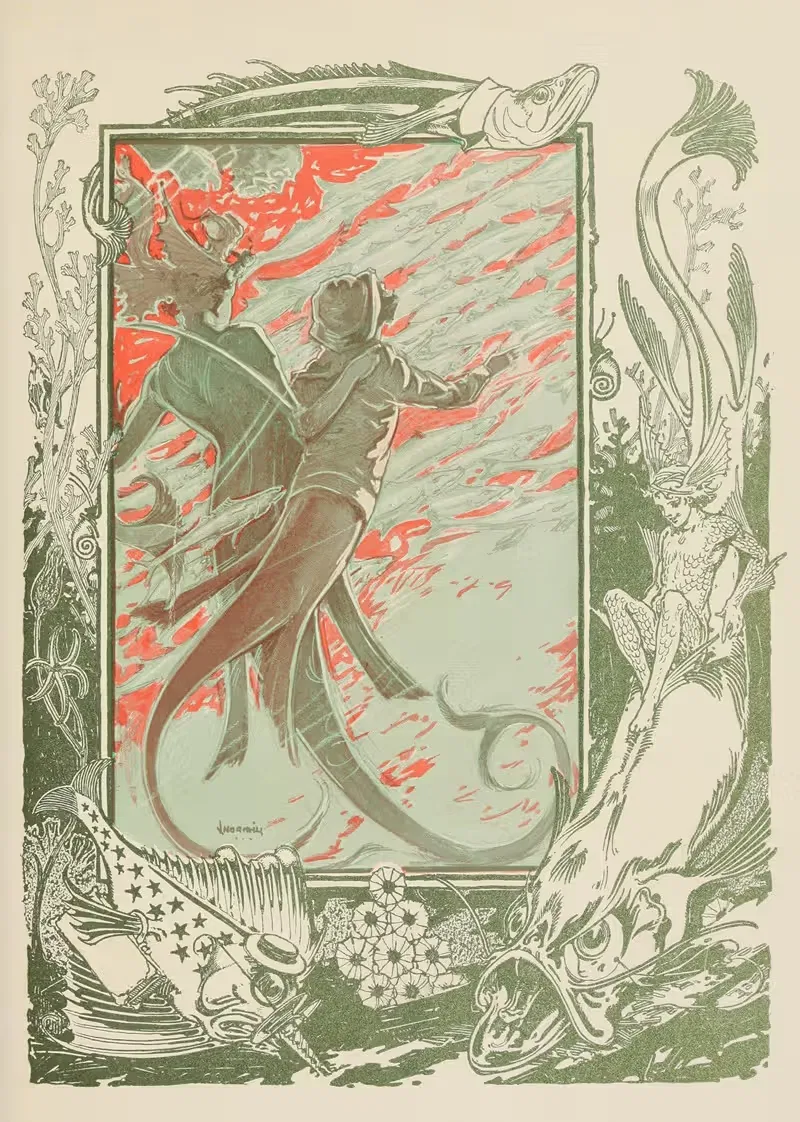 Морские феи, табл. 08 by Джон Реа Нейл, 1911 — digital art print download