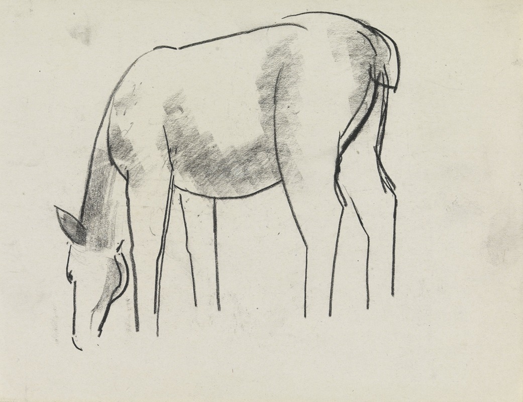 Schetsblad met paardenstudie by Лео Гестел — digital art print download
