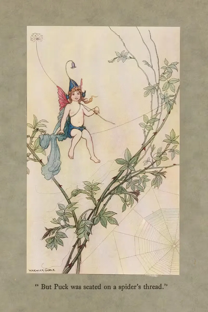 'Но Пак сидел на паутинке.' by Уорик Гобл, 1920 — digital art print download