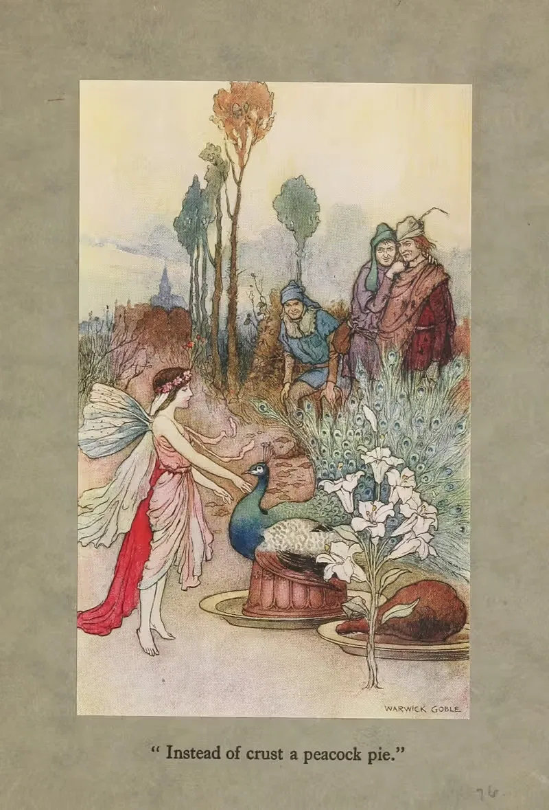 'Вместо корки - павлиньий пирог.' by Уорик Гобл, 1920 — digital art print download